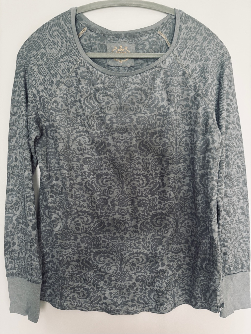 Prana Damask Top Gray Large